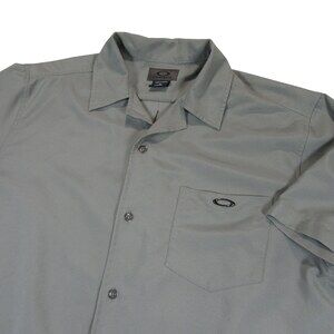 Oakley Men’s Short Sleeve Button-Up Shirt - Light Gray